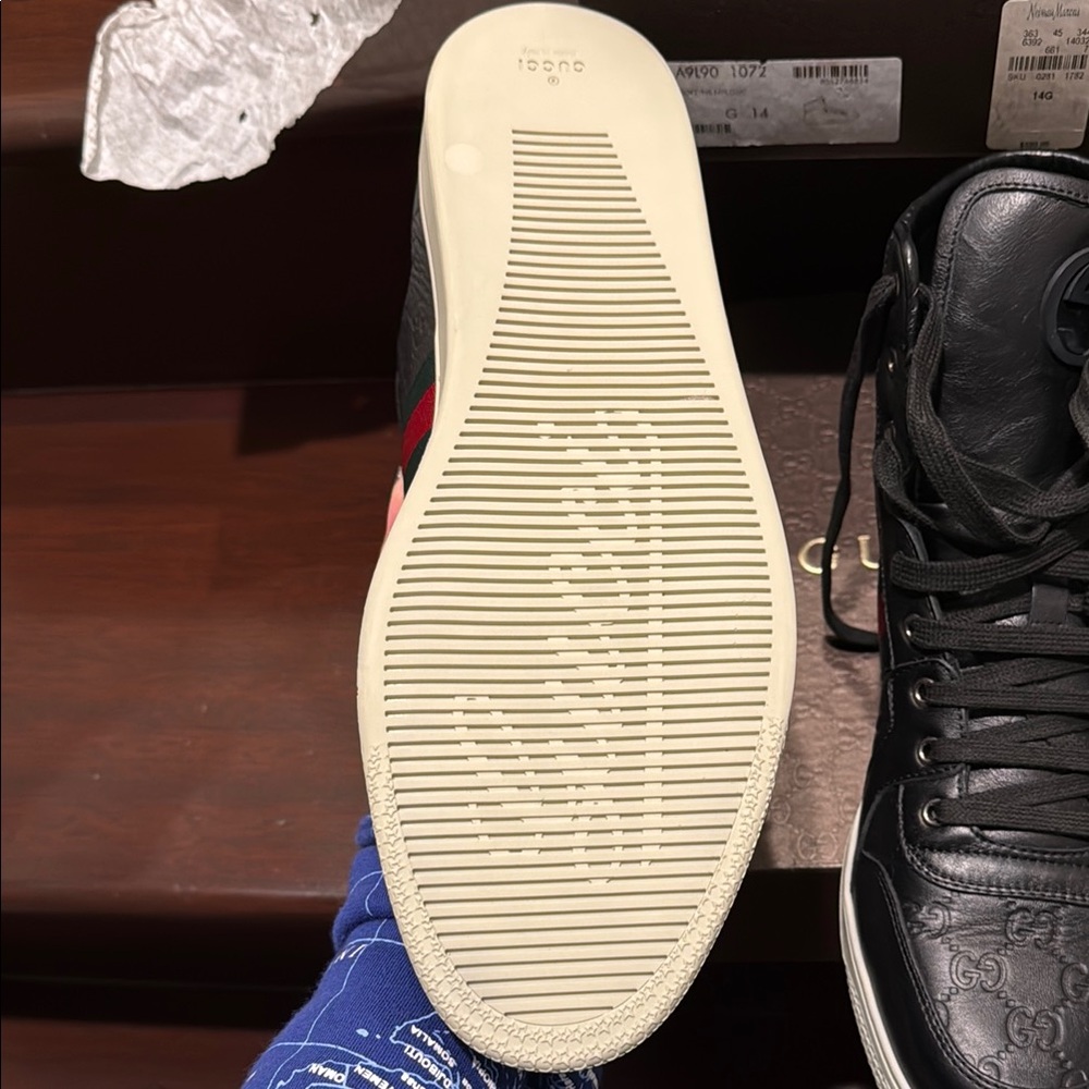 Gucci Black High-Top Sneakers - Picture 7 of 8